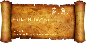Peltz Miléna névjegykártya